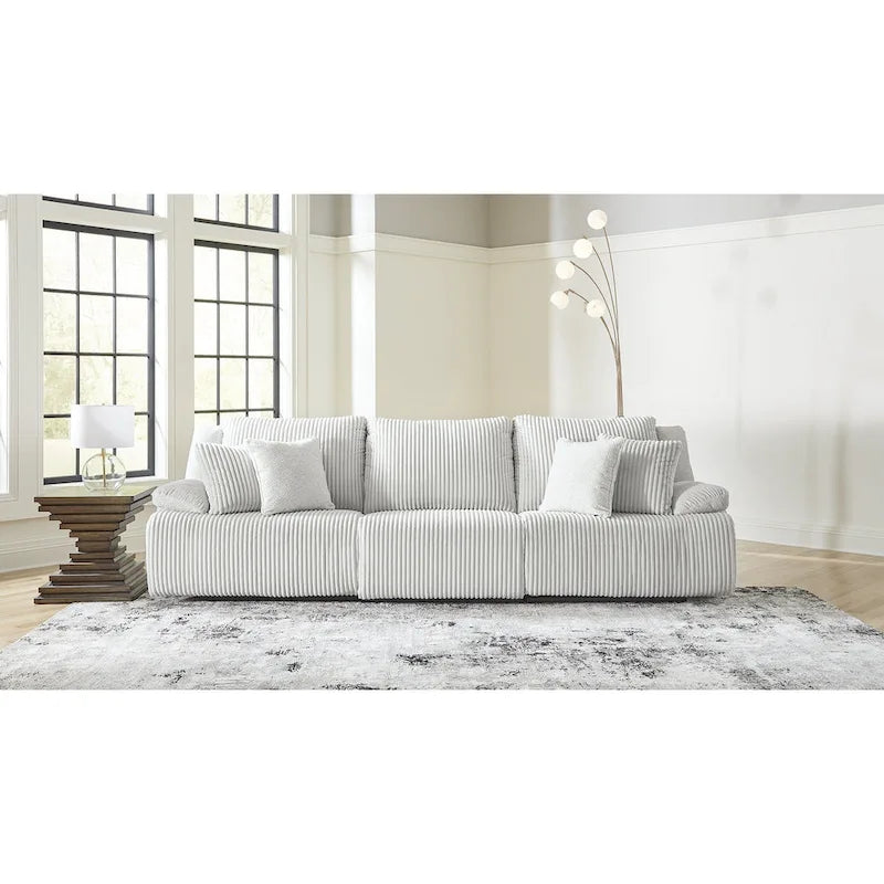Canapé inclinable en velours côtelé, rembourré en tissu peluche, pour salon, gris et chocolat