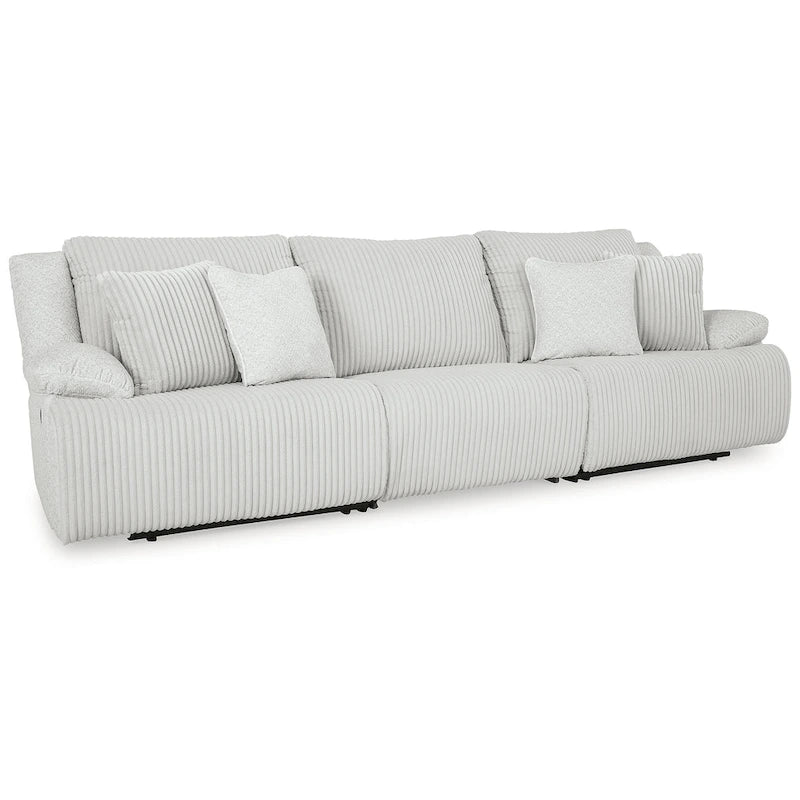 Canapé inclinable en velours côtelé, rembourré en tissu peluche, pour salon, gris et chocolat