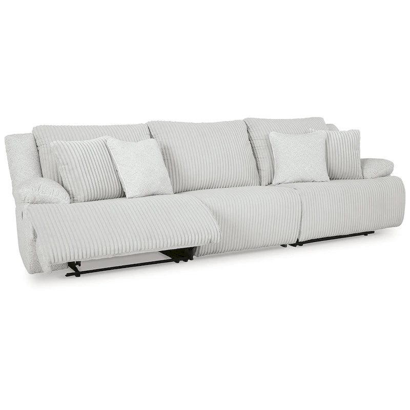Canapé inclinable en velours côtelé, rembourré en tissu peluche, pour salon, gris et chocolat