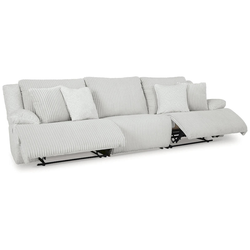 Canapé inclinable en velours côtelé, rembourré en tissu peluche, pour salon, gris et chocolat