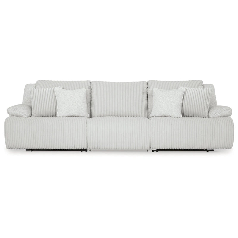 Canapé inclinable en velours côtelé, rembourré en tissu peluche, pour salon, gris et chocolat