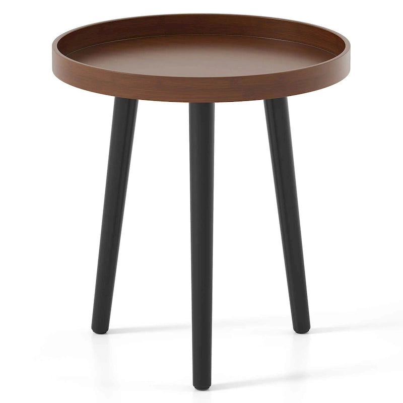 Costway Table d'appoint ronde 1/2 pièce Table basse de canapé Table d'appoint