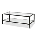 Table basse ronde à 2 plateaux en verre trempé avec structure en métal chromé ou doré