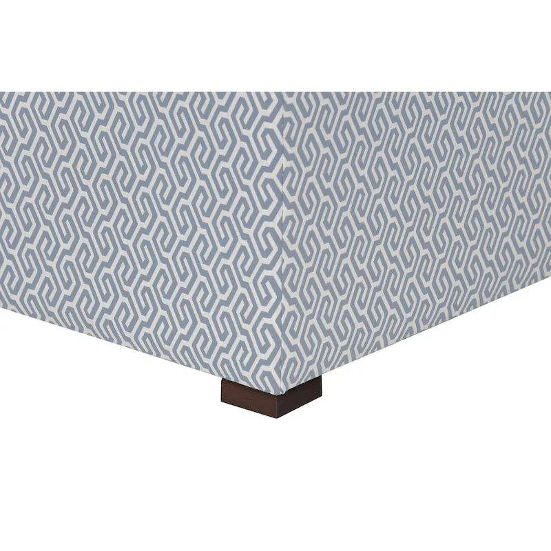 Pouf capitonné carré Ottoman rembourré Crème Beige Tissu