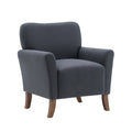 Fauteuil d'appoint Inia Porthos Home, tissu, accoudoirs évasés, pieds en bois