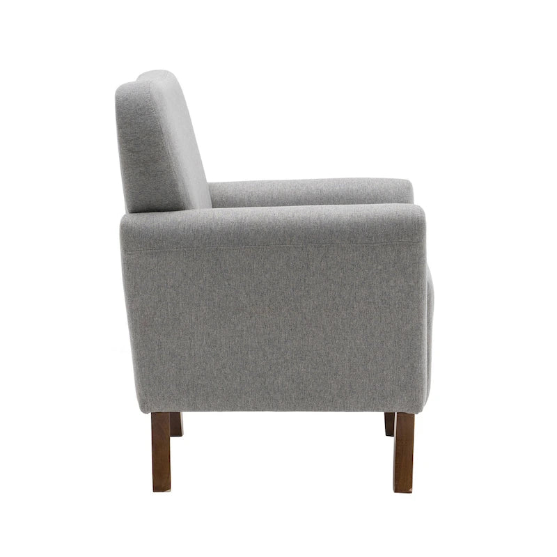 Fauteuil d'appoint Inia Porthos Home, tissu, accoudoirs évasés, pieds en bois