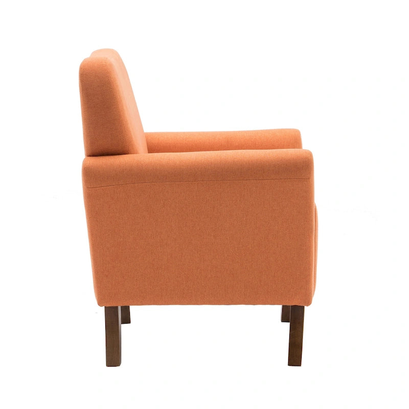 Fauteuil d'appoint Inia Porthos Home, tissu, accoudoirs évasés, pieds en bois