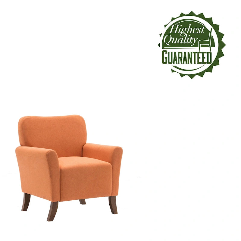 Fauteuil d'appoint Inia Porthos Home, tissu, accoudoirs évasés, pieds en bois