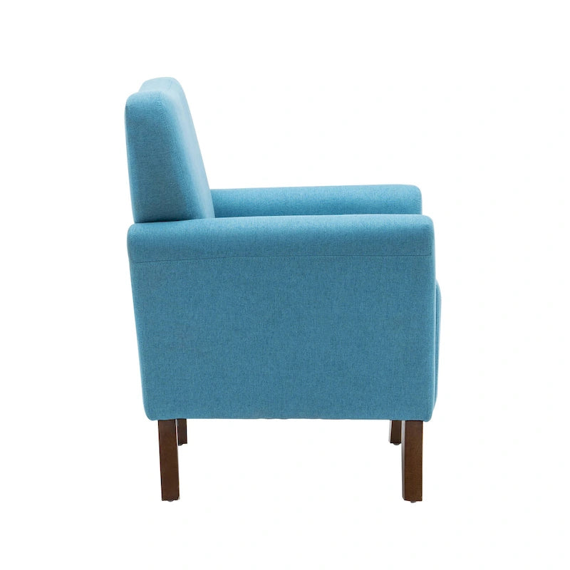 Fauteuil d'appoint Inia Porthos Home, tissu, accoudoirs évasés, pieds en bois