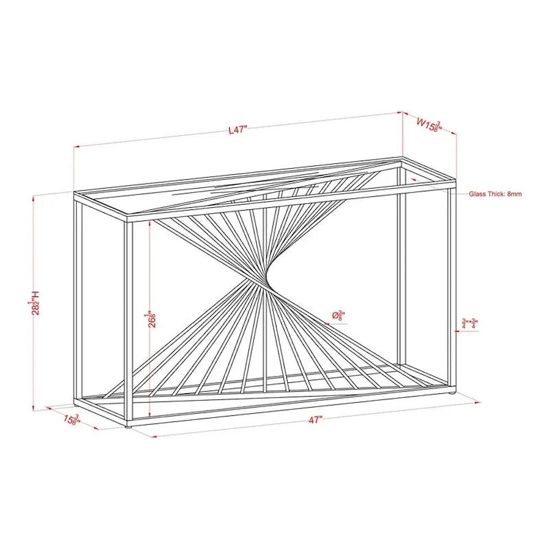 Table basse contemporaine avec plateau en verre et piètement torsadé en spirale