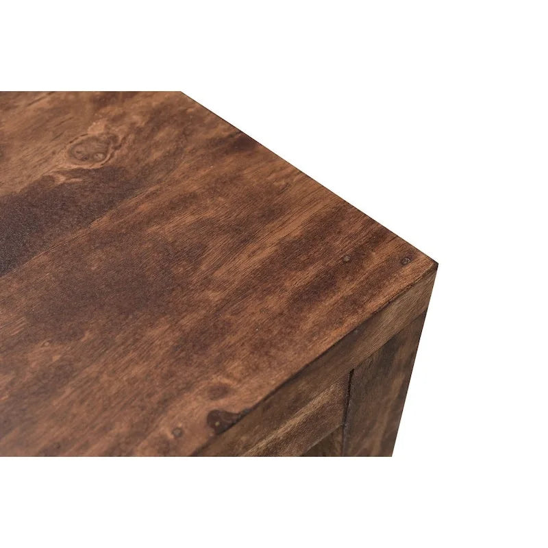 Chaise de salle à manger en bois d'acacia massif, style rustique et minimaliste, finition noyer miel