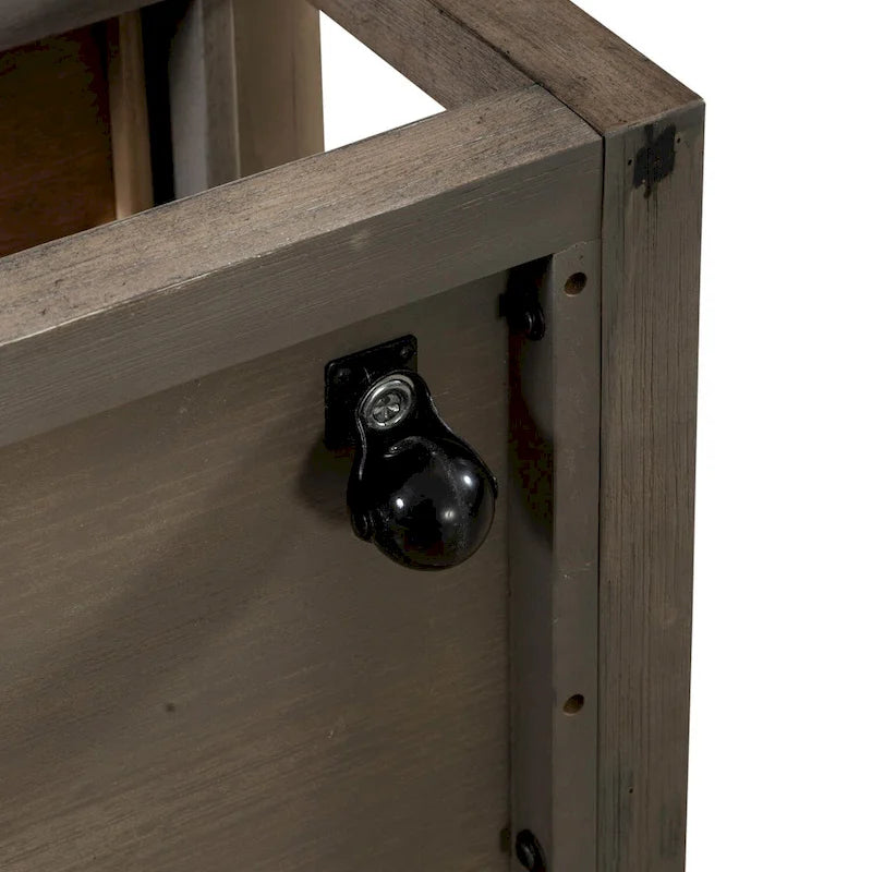 Table basse taupe poussiéreuse avec tiroirs et étagère inférieure