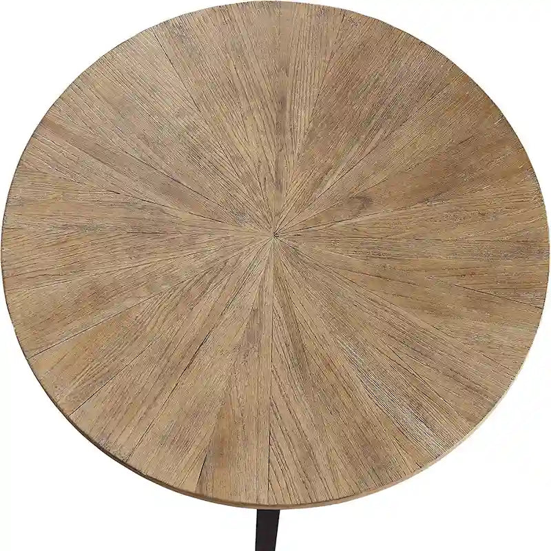 Table d'appoint ronde en métal à 2 niveaux avec étagère de rangement, noire