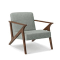 Fauteuil d'appoint rembourré à cadre en bois massif style Mid-Century Modern