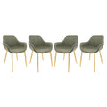 Fauteuil de salle à manger moderne en cuir vieilli avec pieds en fer thermolaqué