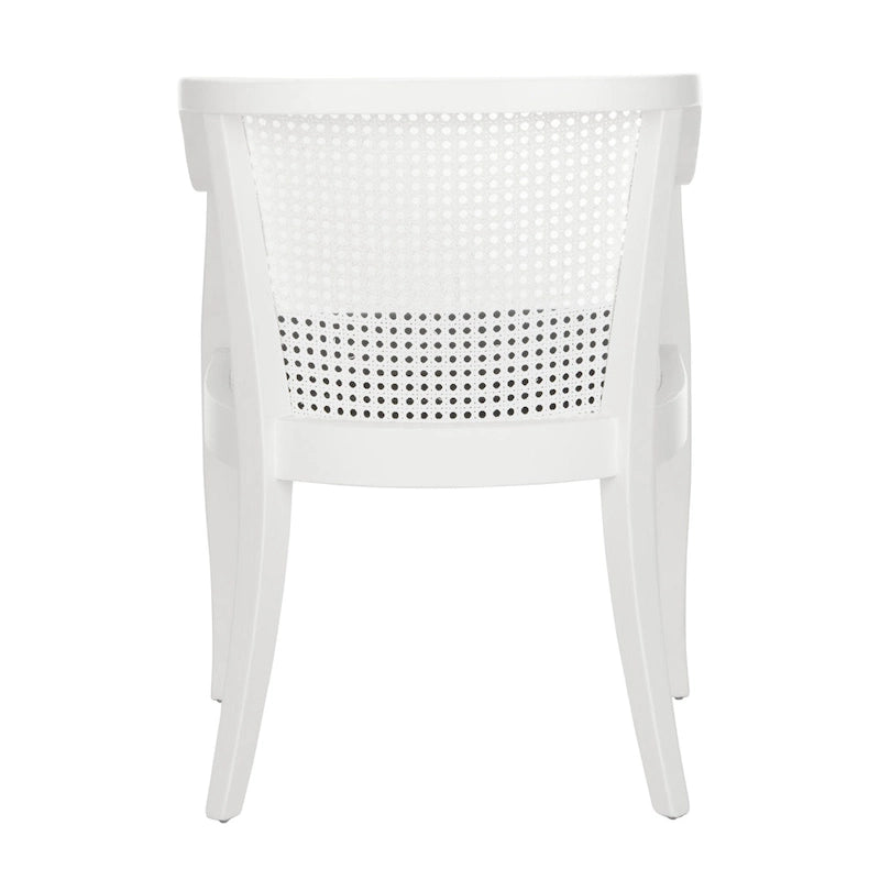 Chaise de salle à manger tressée en bois d'orme noir avec coussin d'assise rembourré
