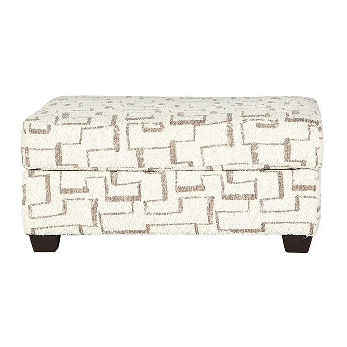 Repose-pieds ottoman rembourré à motif géométrique moderne, pièce d'appoint