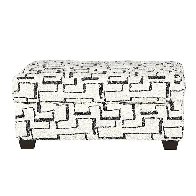 Repose-pieds ottoman rembourré à motif géométrique moderne, pièce d'appoint