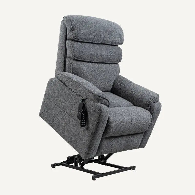 Fauteuil inclinable électrique releveur avec massage, chaleur, appui-tête réglable et revêtement en cuir PU