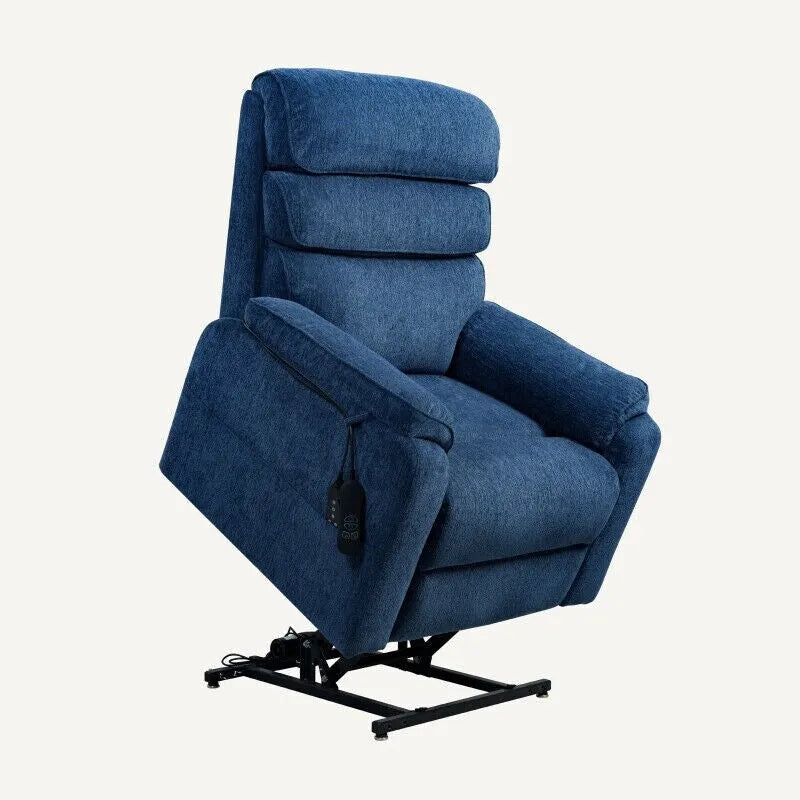 Fauteuil inclinable électrique releveur avec massage, chaleur, appui-tête réglable et revêtement en cuir PU