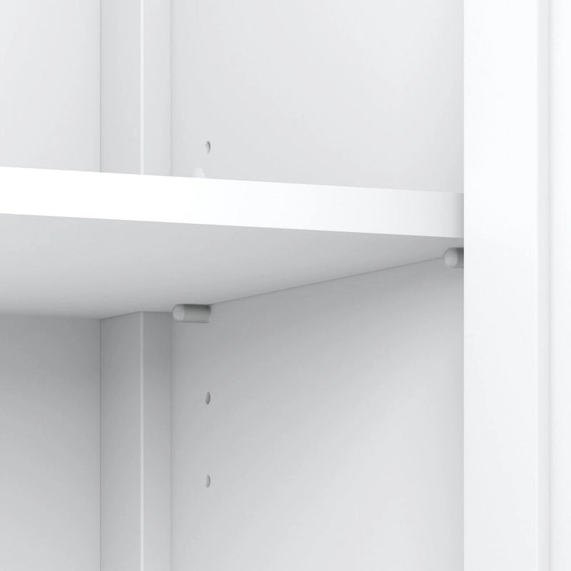Meuble TV de ferme 60 W avec portes vitrées, style shiplap gris et blanc