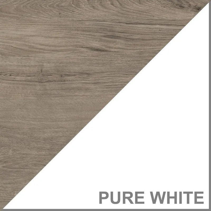 Meuble TV de ferme 60 W avec portes vitrées, style shiplap gris et blanc