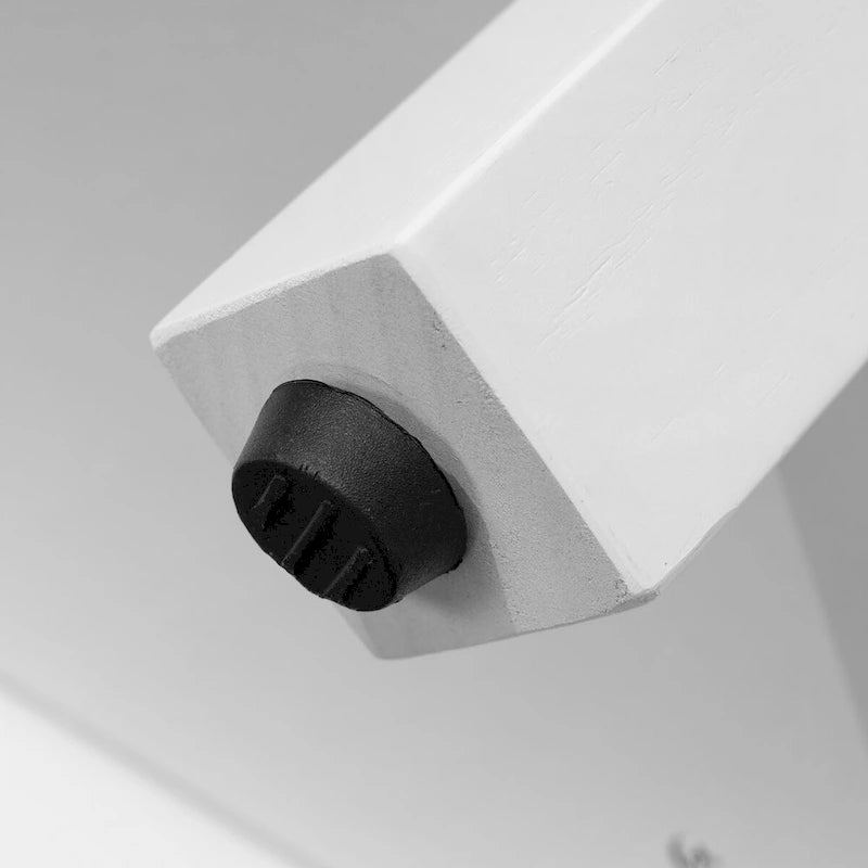 Meuble TV blanc avec rangements et étagères ouvertes