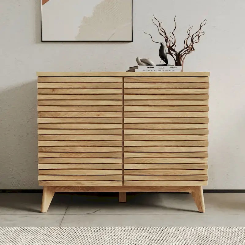 Studio London Zappa Oak Effect 2 Door Accent Cabinet Modern Storage