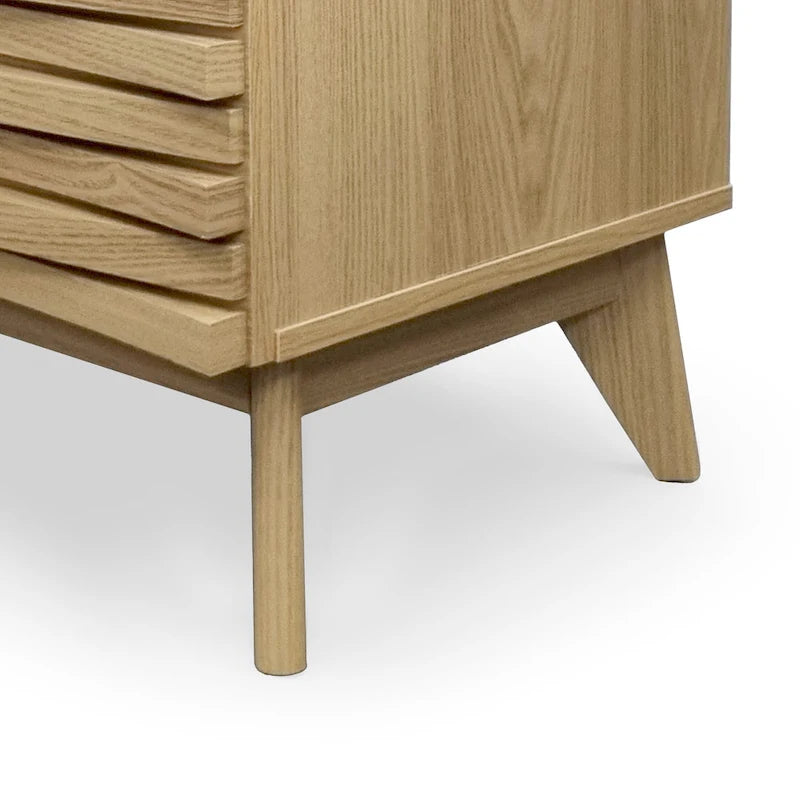 Meuble d'appoint 2 portes effet chêne avec étagères réglables et charnières à fermeture amortie
