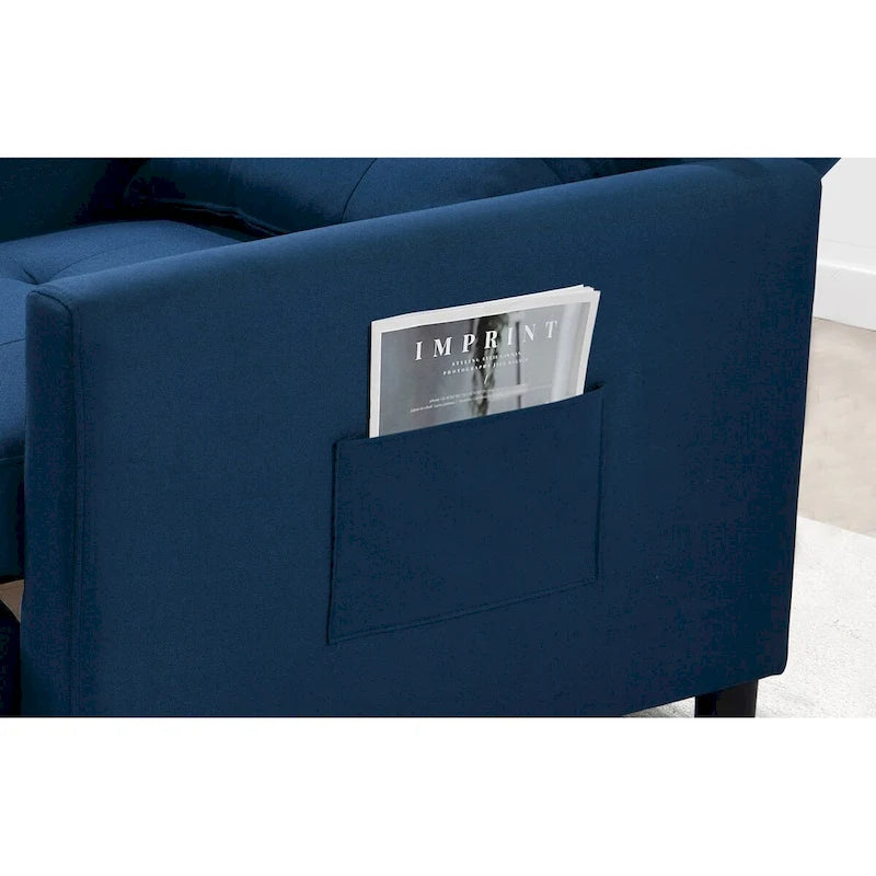 Fauteuil lit convertible 3-en-1 avec matelas escamotable et oreiller lombaire gris foncé