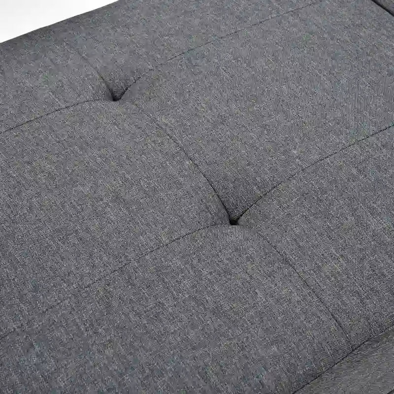 Fauteuil lit convertible 3-en-1 avec matelas escamotable et oreiller lombaire gris foncé